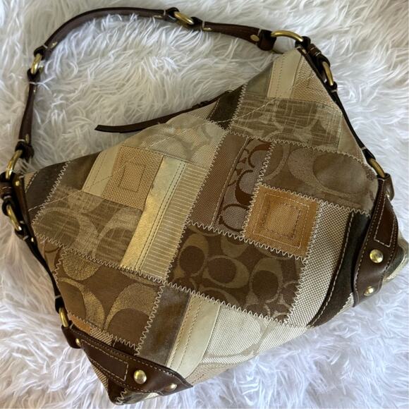 Y2K Coach 12523 Carly Signature Patchwork Hobo Bag Shoulder Bag - Picture 2 of 12